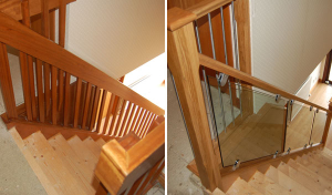 Glass staircase before and after2