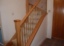 American white oak with stainless steel staircase