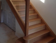Oak Timber Stairs and Glass Staircase