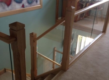 Timber and Glass Staircase with landing